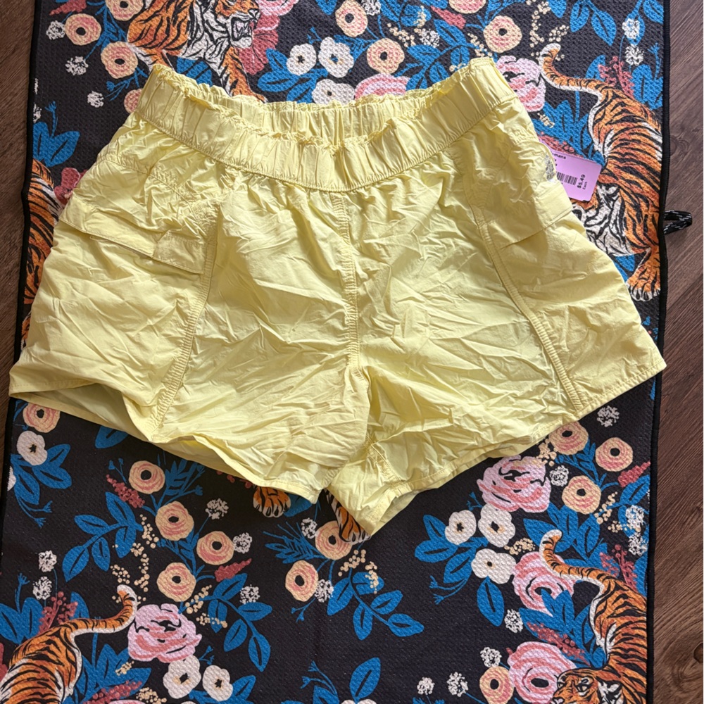 Free people yellow outdoor shorts